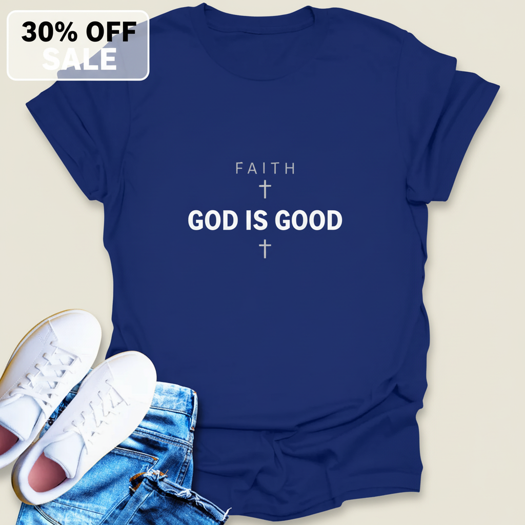 Faith Cross T-Shirt_triple_model