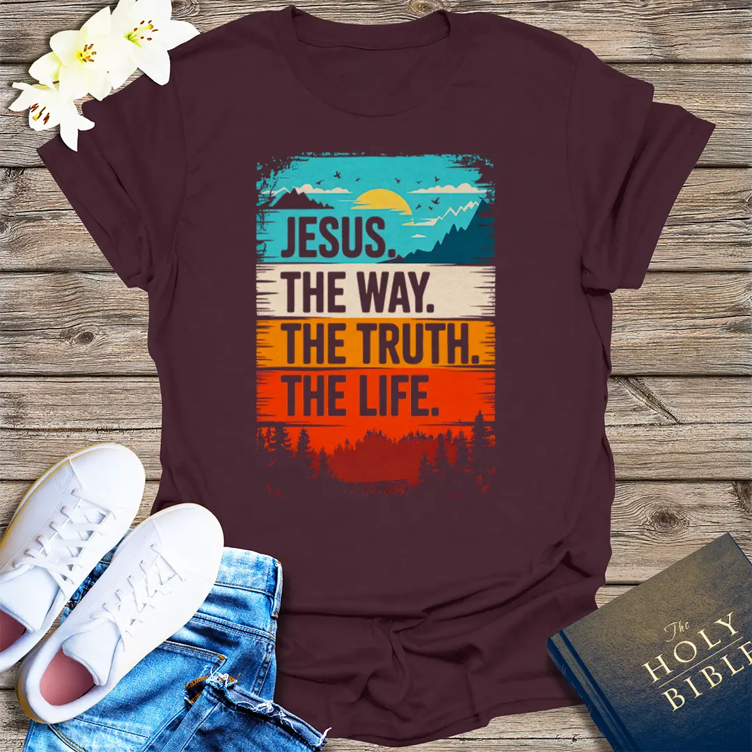 The Way, The Truth, The Life T-Shirt - Dark Chocolate