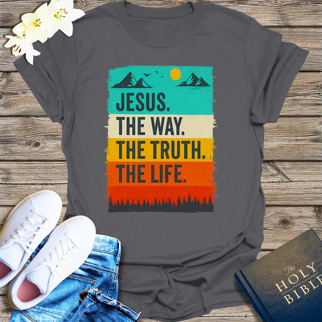 The Way, The Truth, The Life T-Shirt - Charcoal