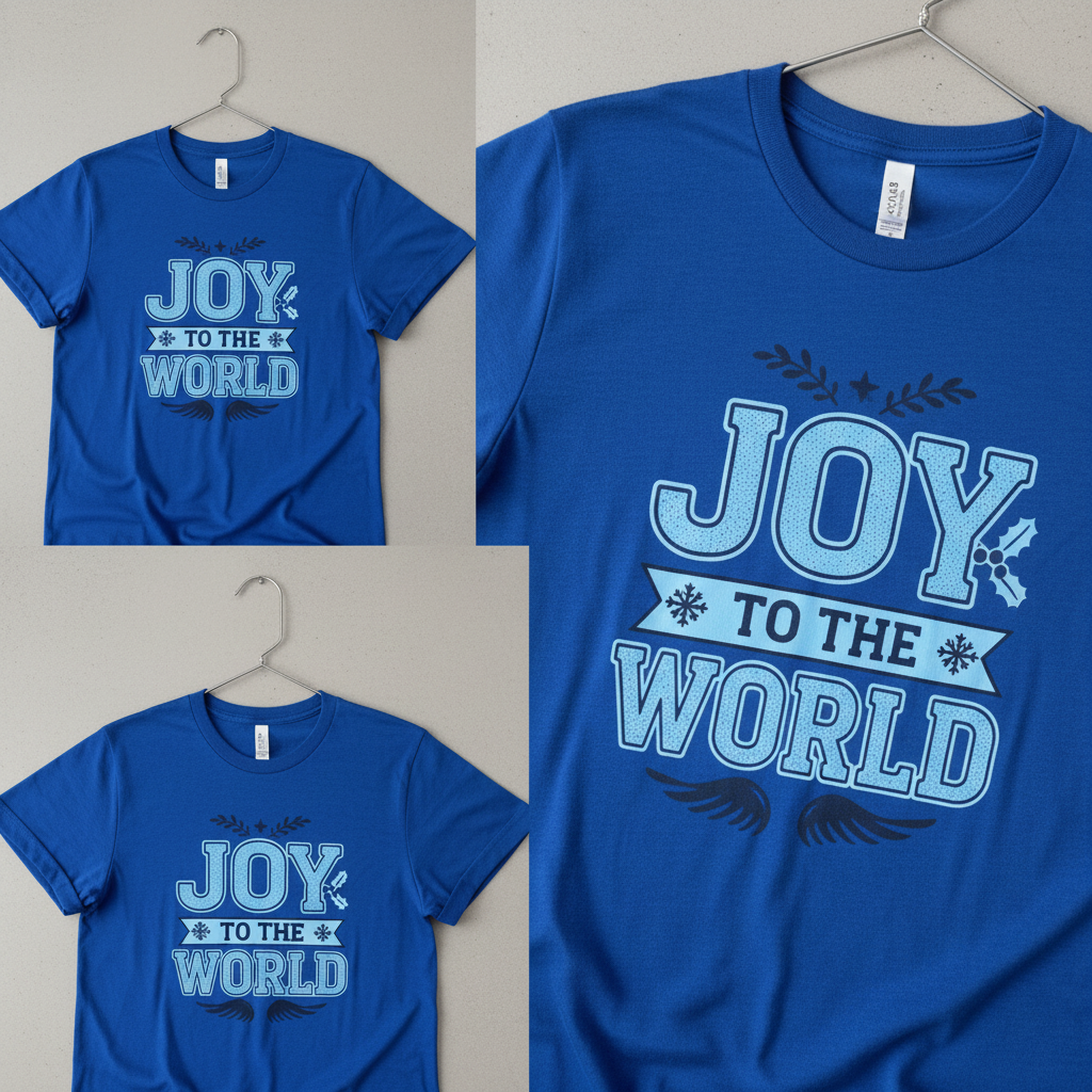 Joy to the World T-Shirt_triple_model