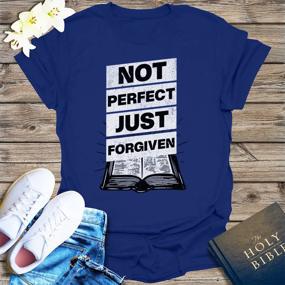 Not Perfect Just Forgiven T-Shirt - Navy