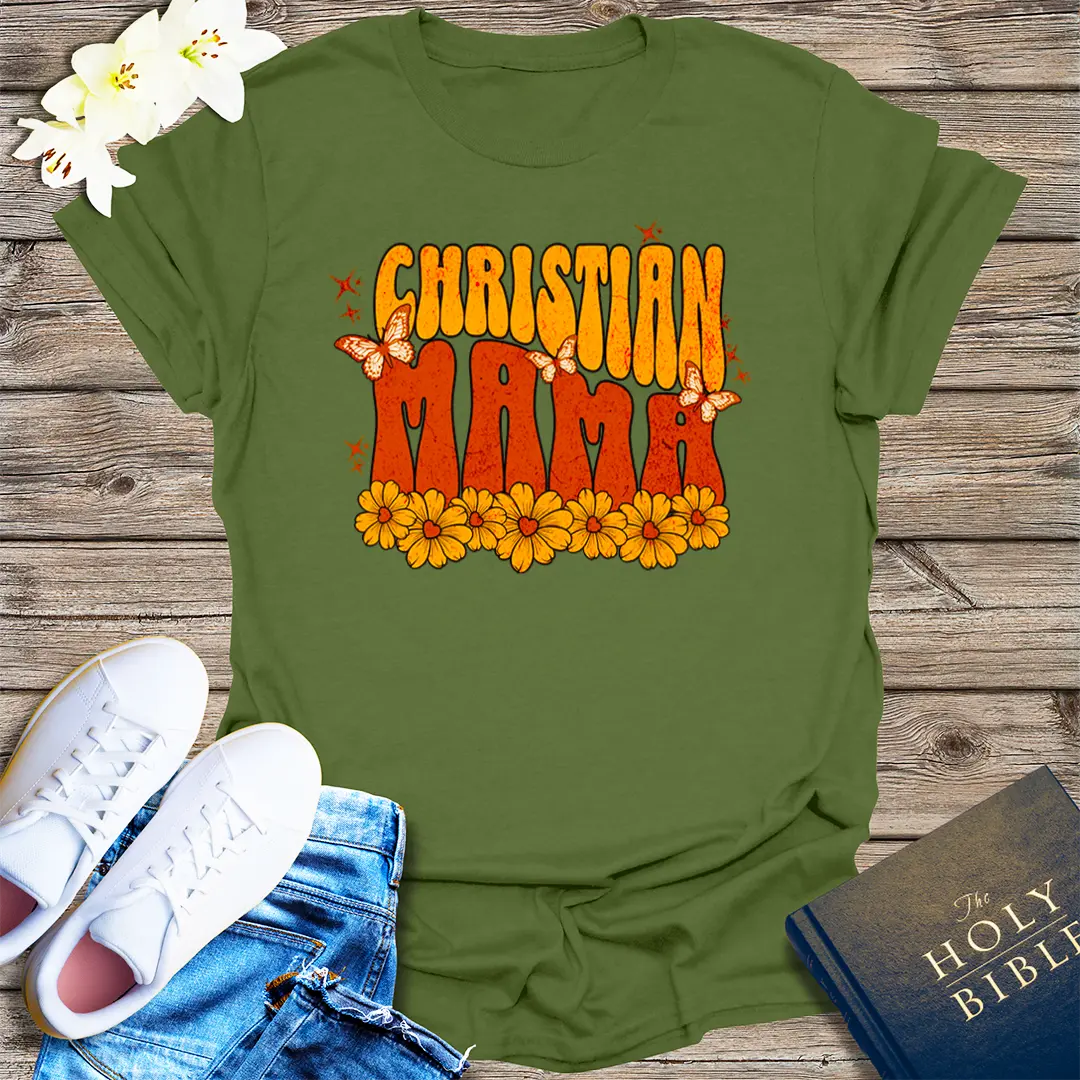 Christian Mama T-Shirt - Military Green