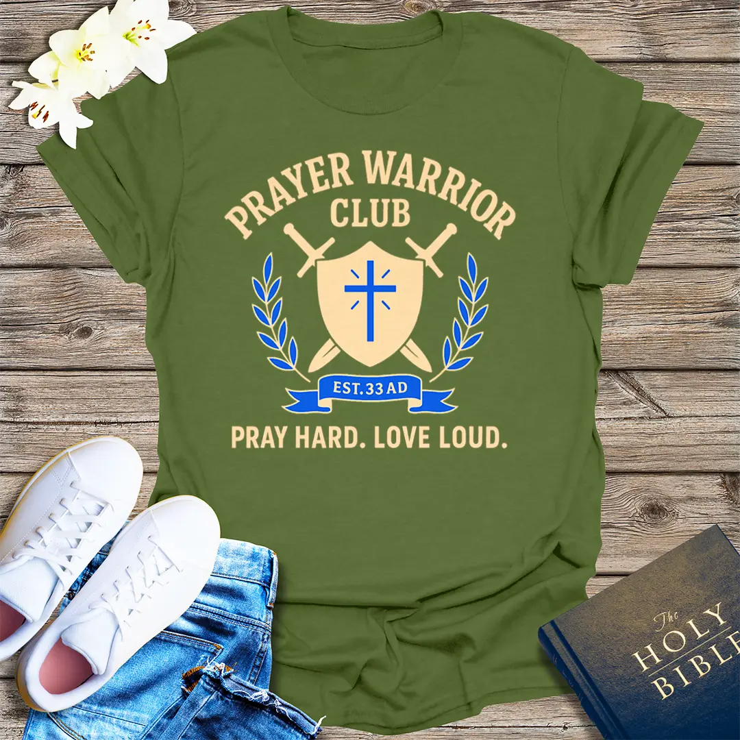 Prayer Warrior Club T-Shirt - Military Green