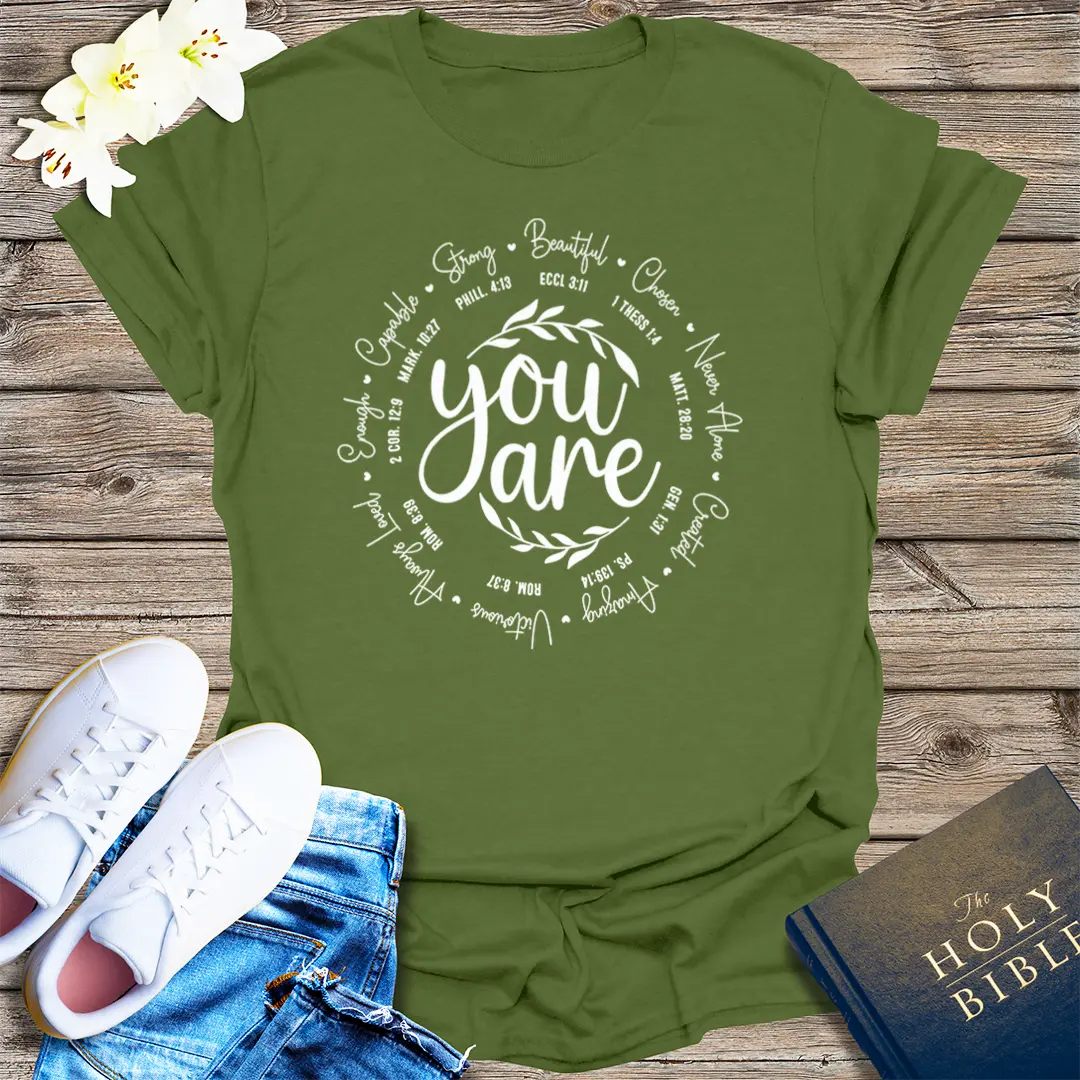 Powered by Prayer T-Shirt - Military Green