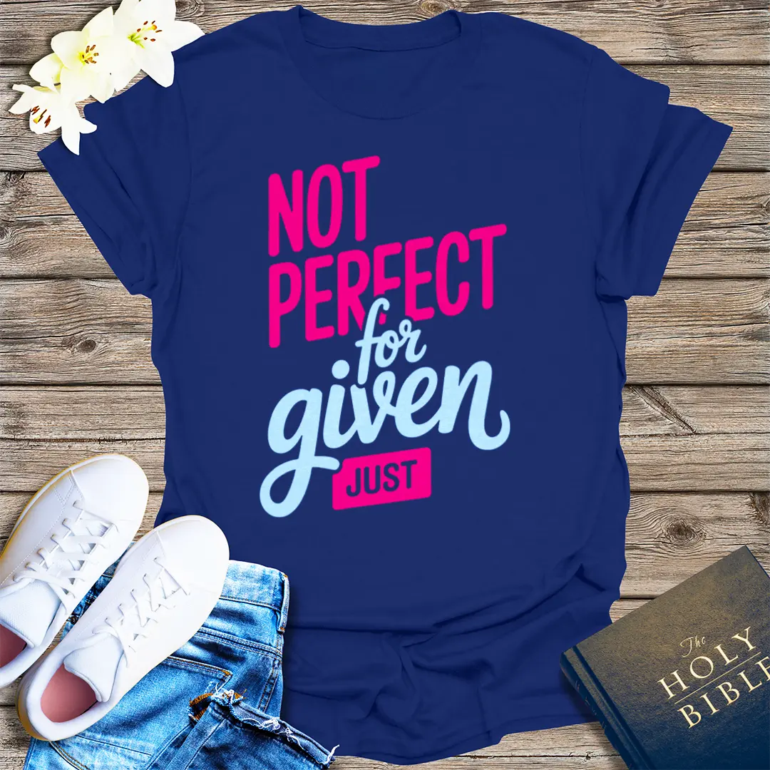 Not Perfect Just Forgiven T-Shirt - Navy