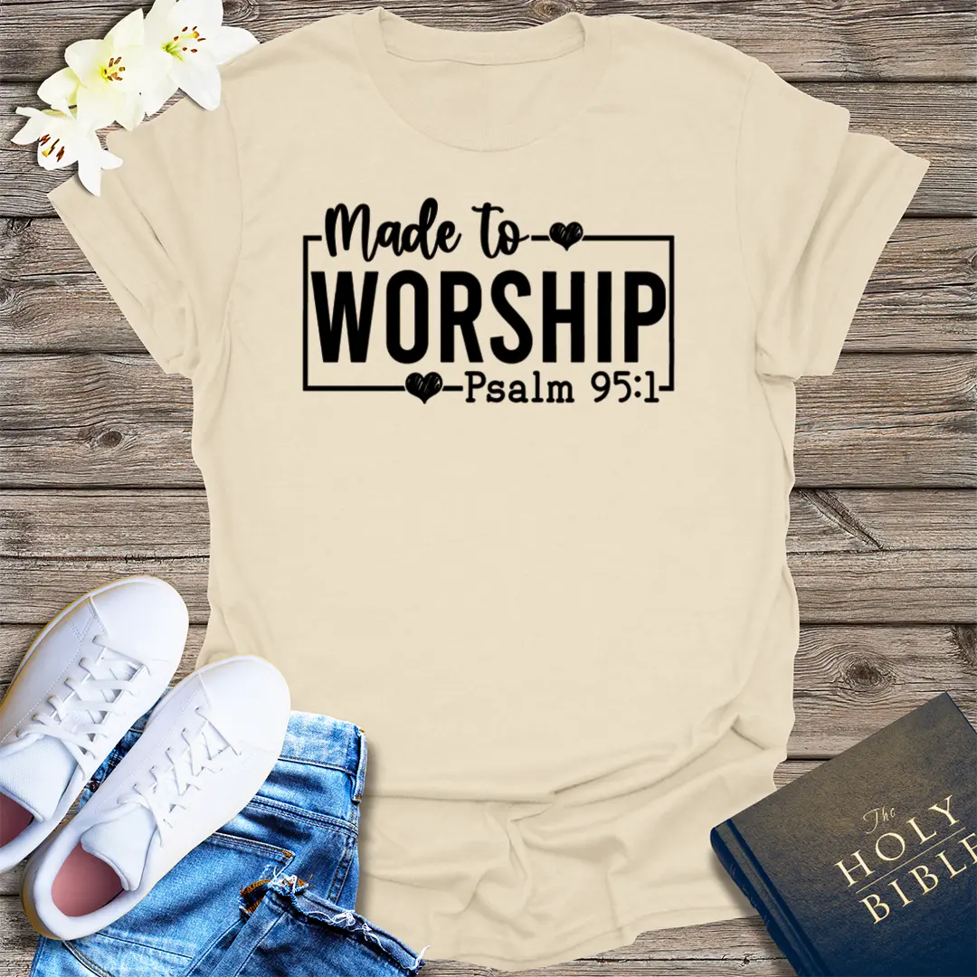 Powered by Prayer T-Shirt - Natural