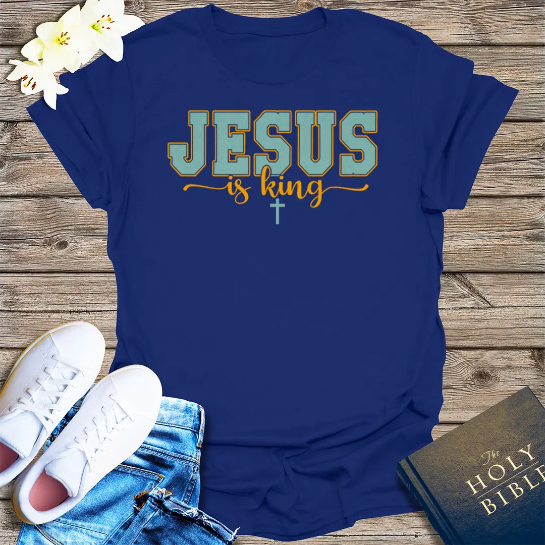 Jesus Is King T-Shirt - Navy