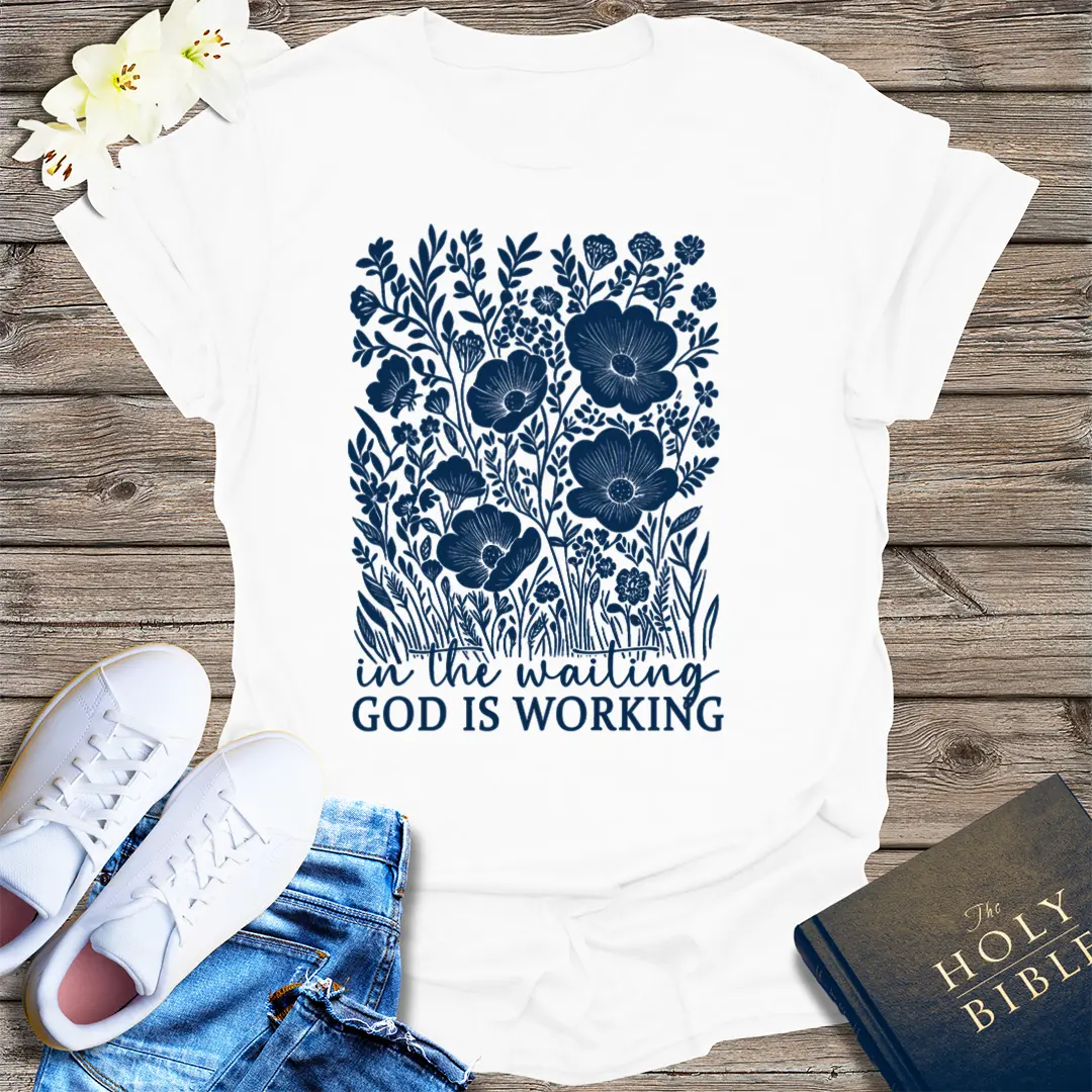 God Is Working T-Shirt - White
