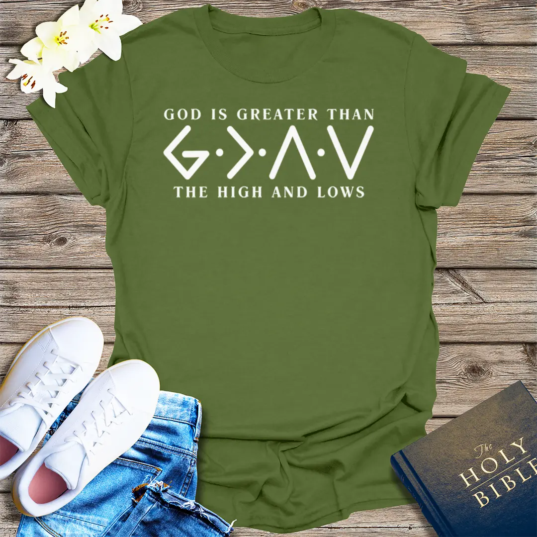 God Is Greater T-Shirt - Military Green