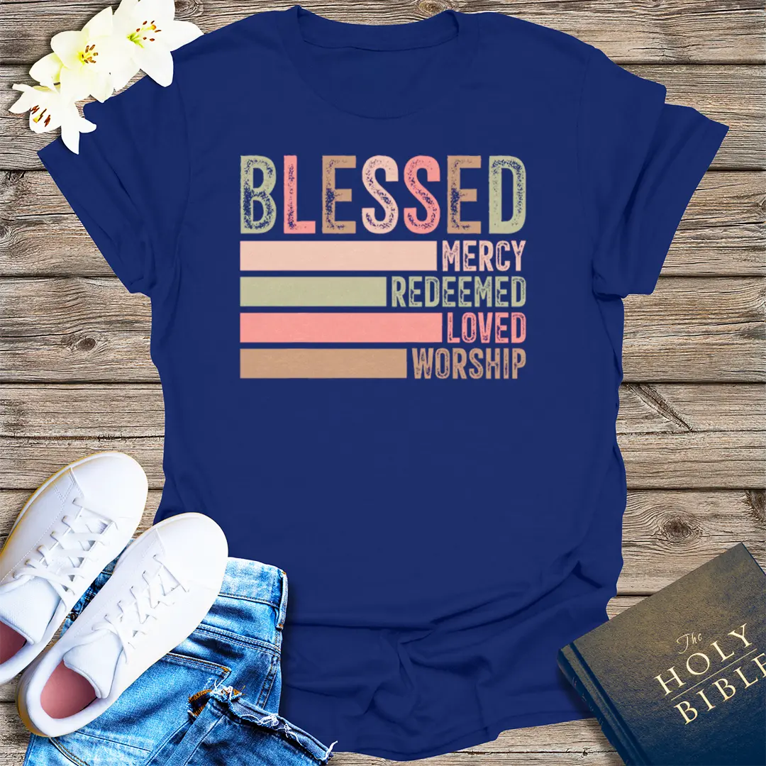 Blessed & Redeemed T-Shirt - Navy