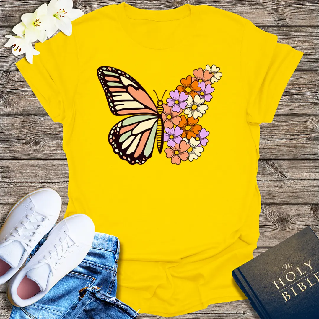Bloom with Grace Butterfly T-Shirt - Daisy