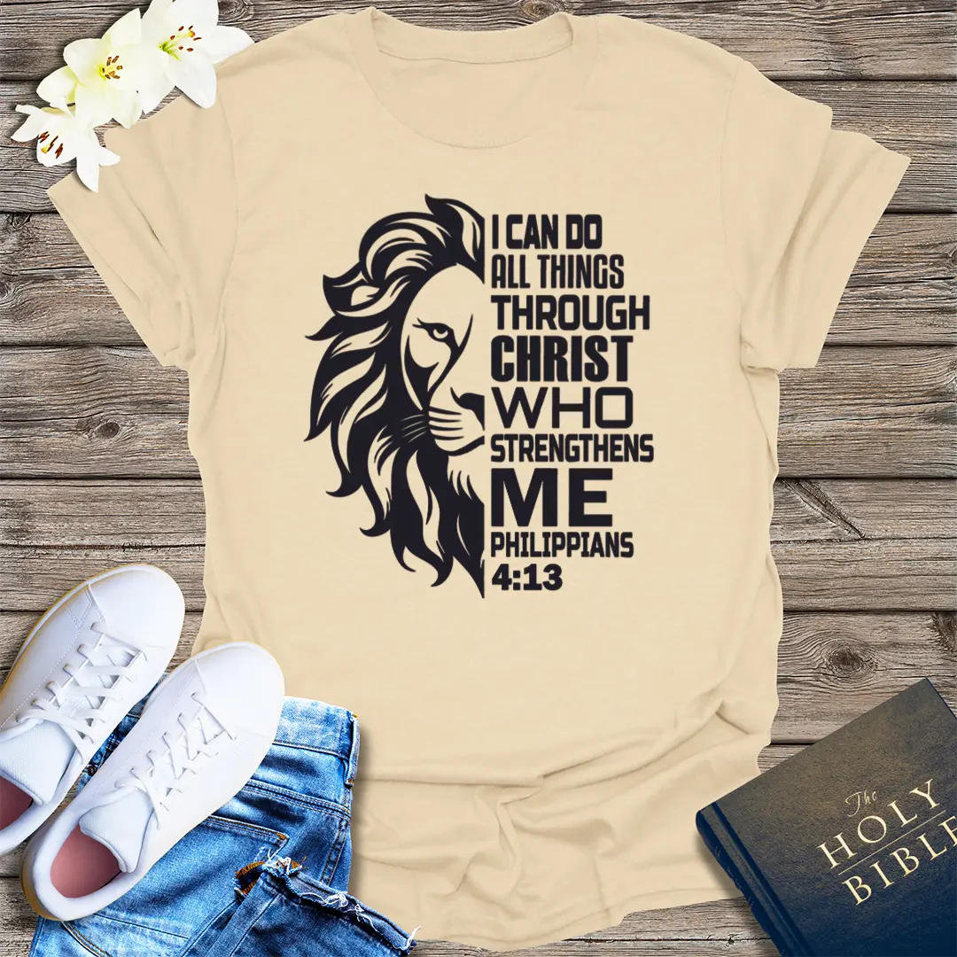 Lion of Strength T-Shirt - Sand