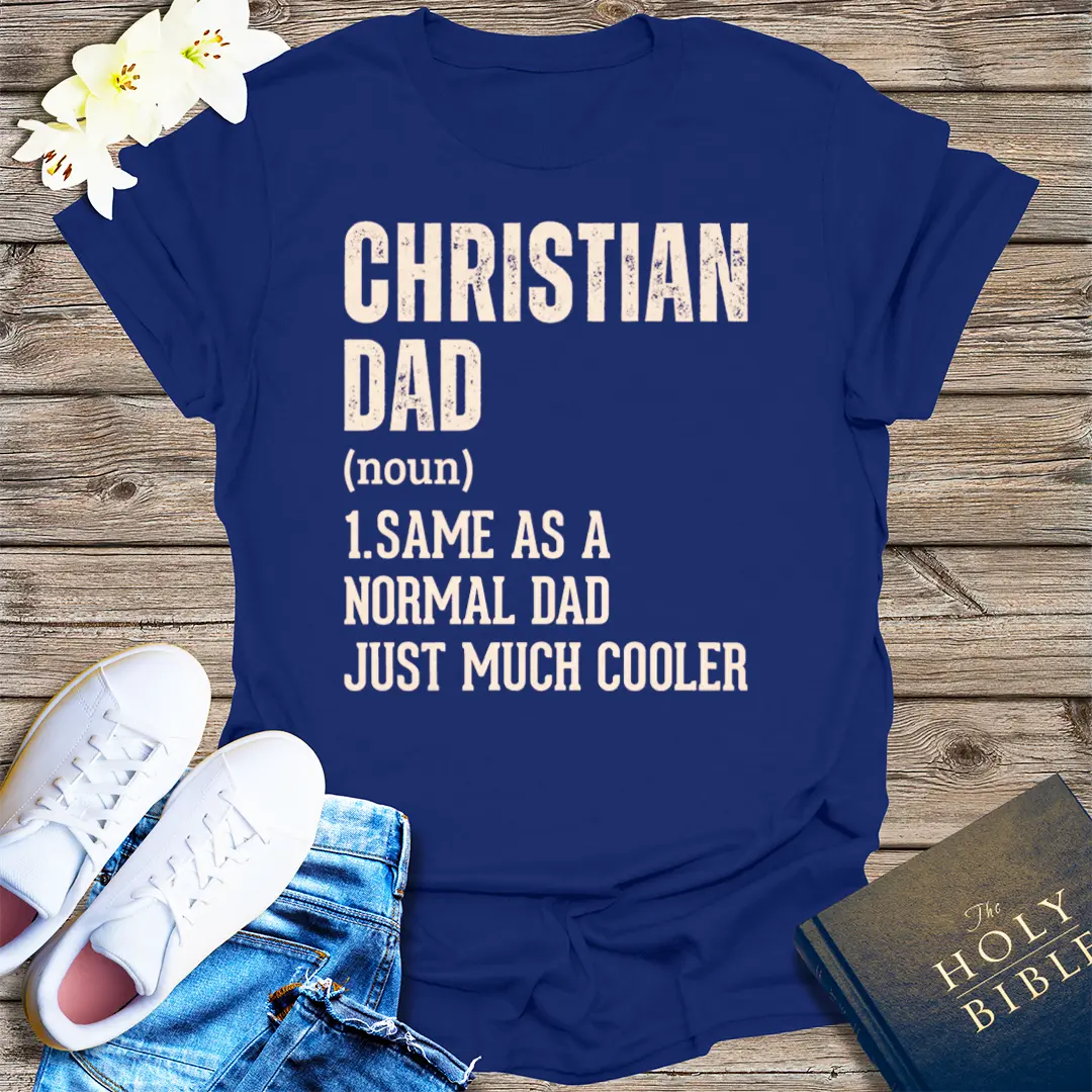 Christian Dad Definition T-Shirt - Navy