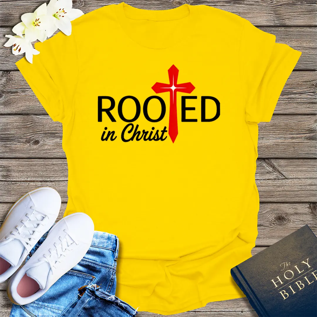 Rooted in Christ T-Shirt - Daisy