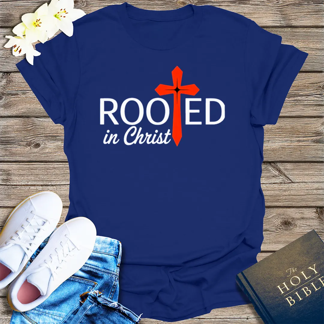 Rooted in Christ T-Shirt - Navy