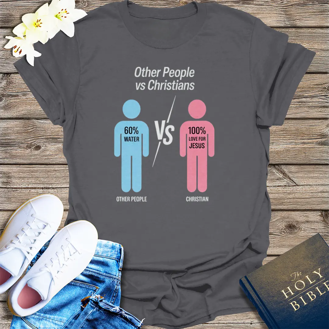 100% Love for Jesus T-Shirt - Charcoal
