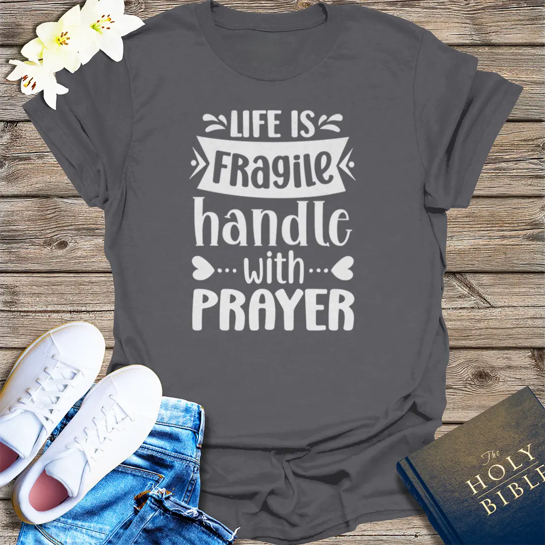 Powered by Prayer T-Shirt - Charcoal