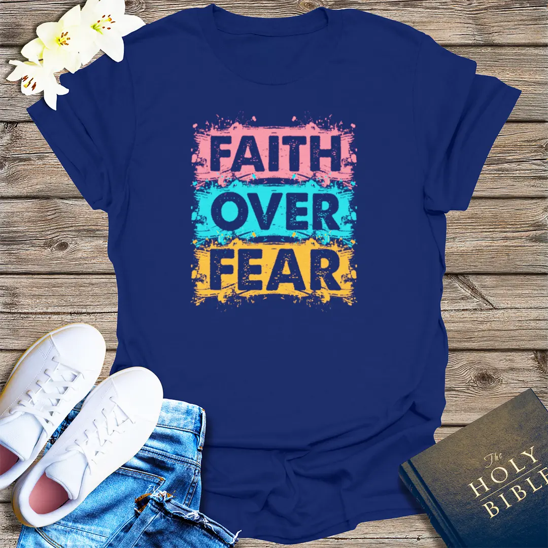 Faith Over Fear T-Shirt - Navy