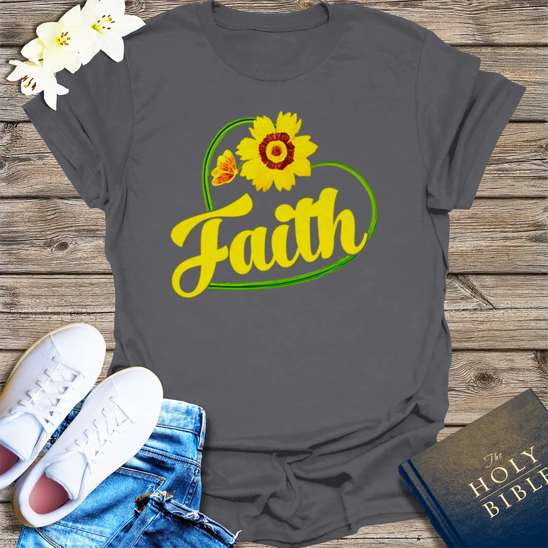 Sunflower Faith T-Shirt - Charcoal