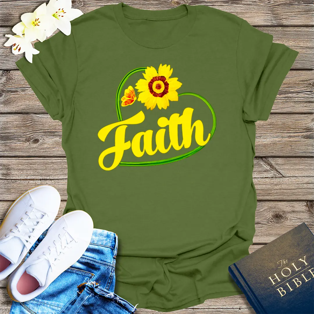 Sunflower Faith T-Shirt - Military Green
