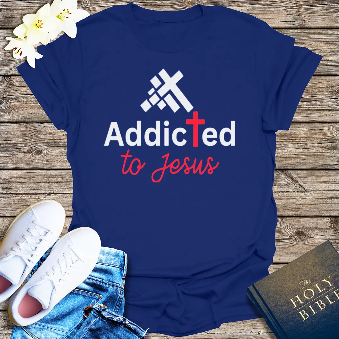 Addicted to Jesus T-Shirt - Navy