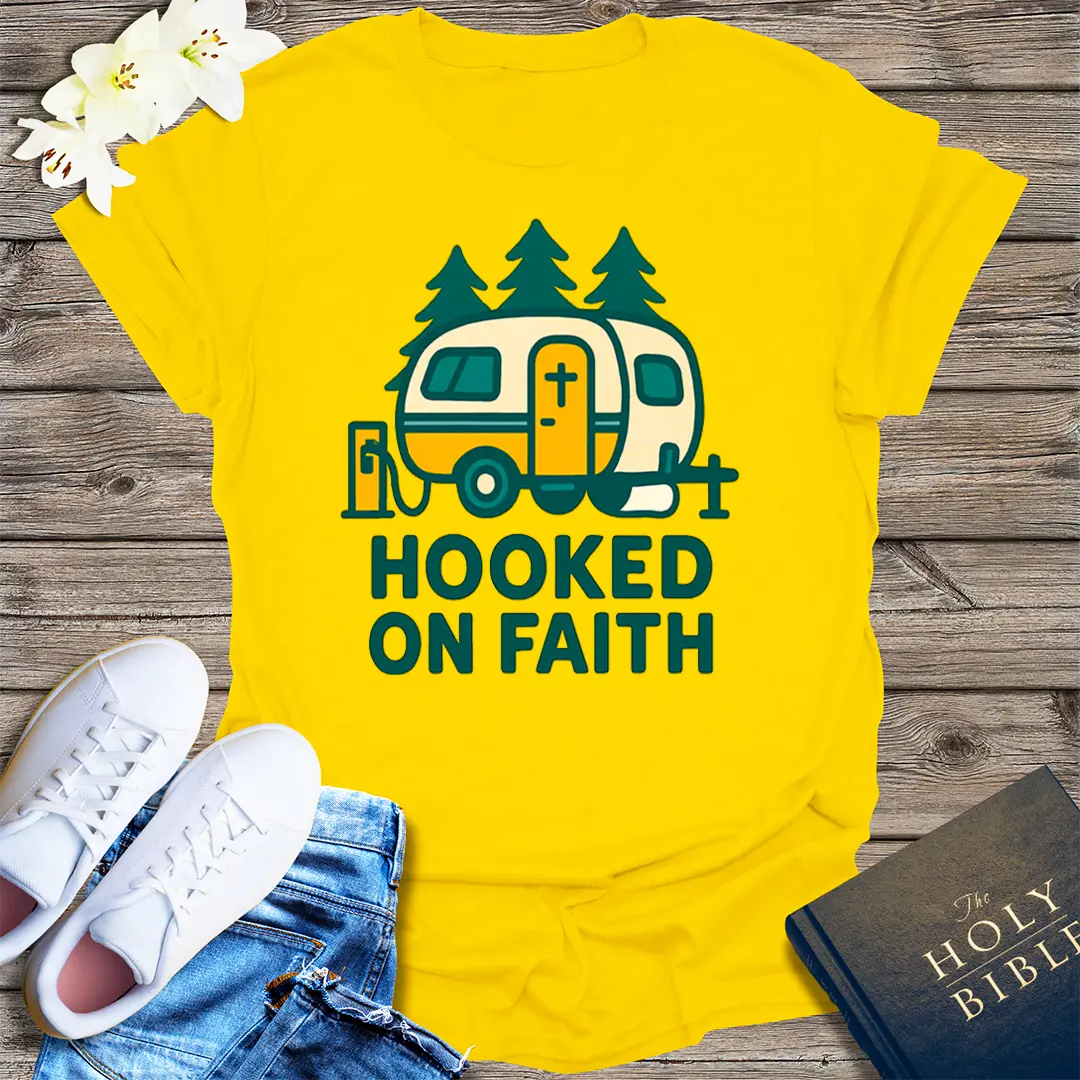Hooked on Faith T-Shirt - Daisy
