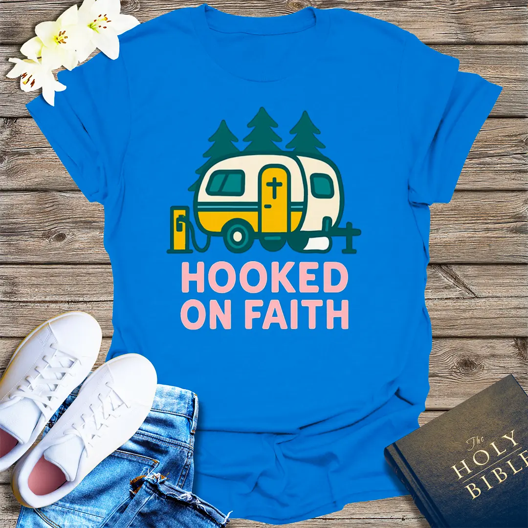 Hooked on Faith T-Shirt - Royal