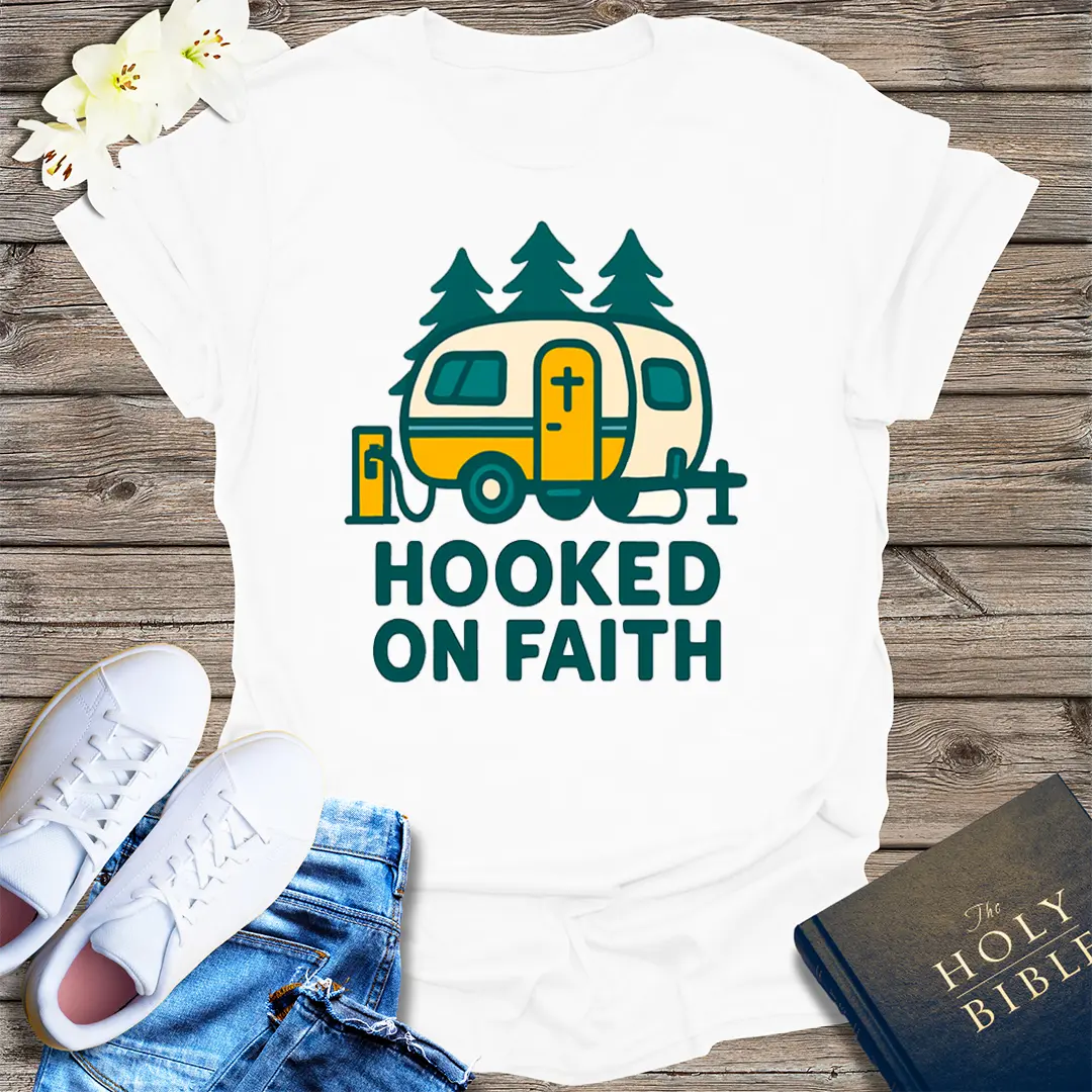 Hooked on Faith T-Shirt - White