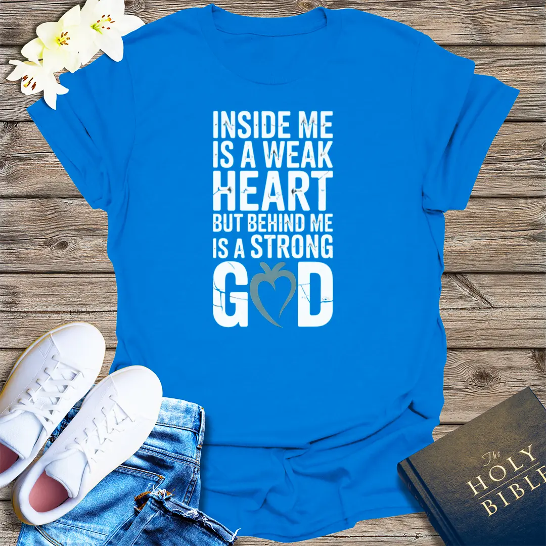 Strong God, Weak Heart T-Shirt - Royal