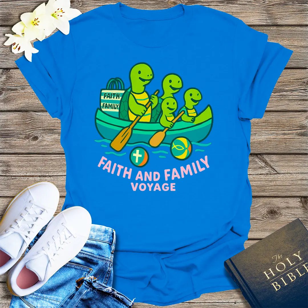 Faith and Family Voyage T-Shirt - Royal