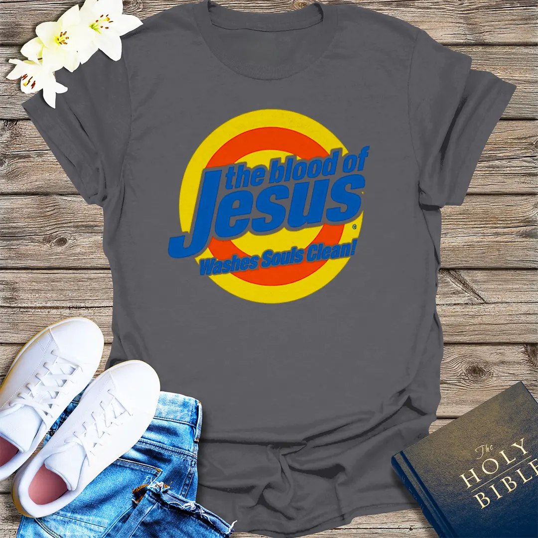 The Blood of Jesus T-Shirt - Charcoal