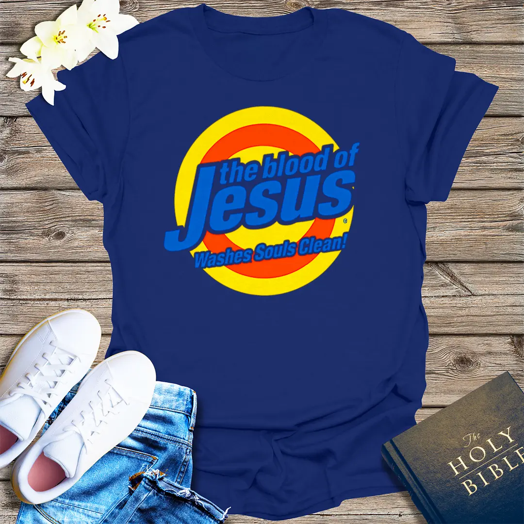 The Blood of Jesus T-Shirt - Navy