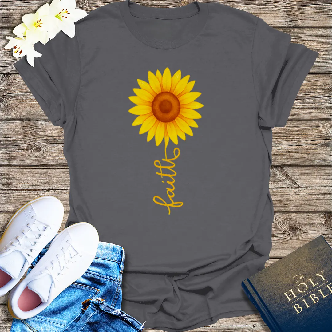 Sunflower Faith T-Shirt - Charcoal