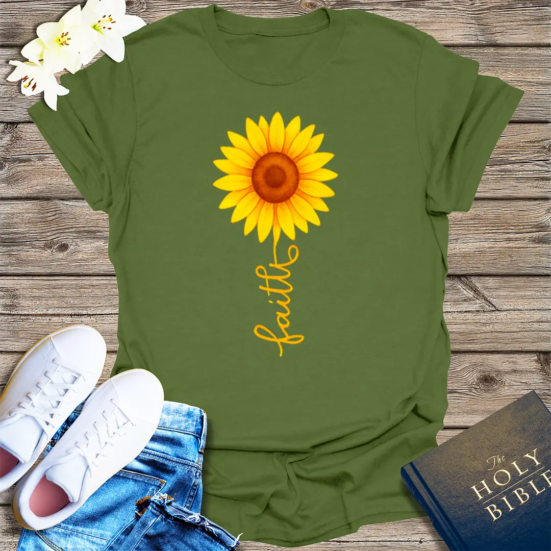 Sunflower Faith T-Shirt - Military Green