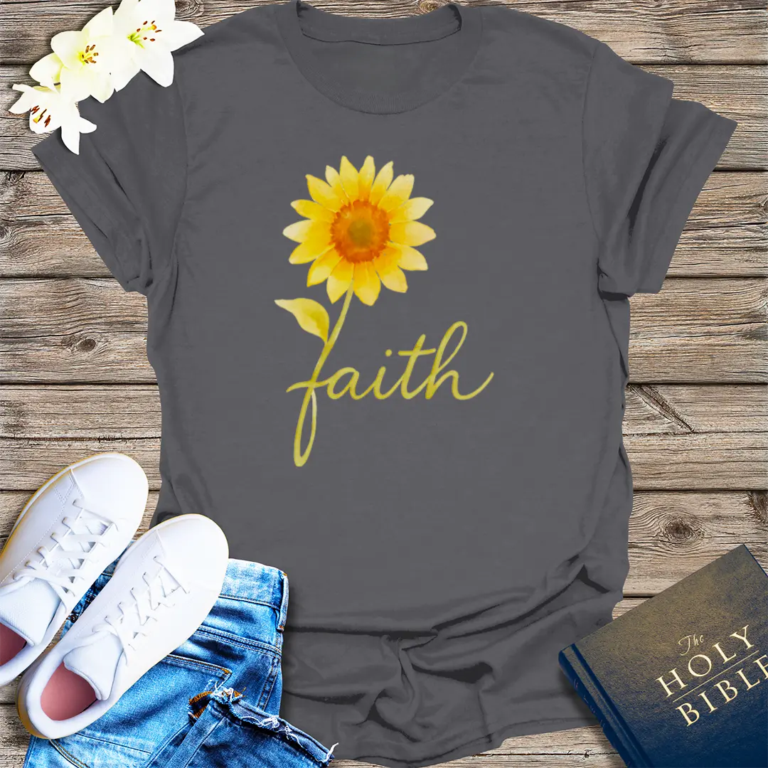 Sunflower Faith T-Shirt - Charcoal