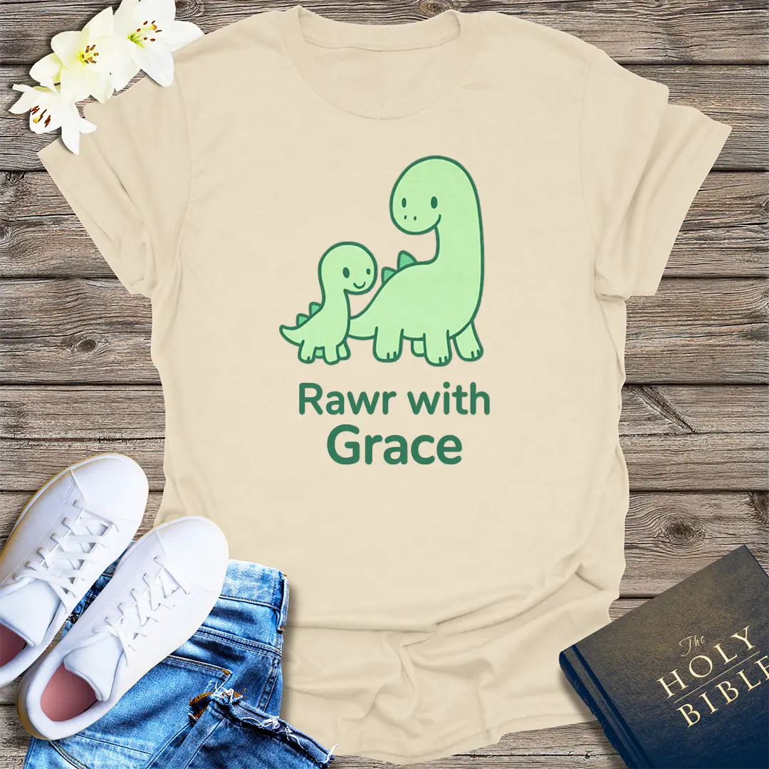 Rawr with Grace T-Shirt - Natural