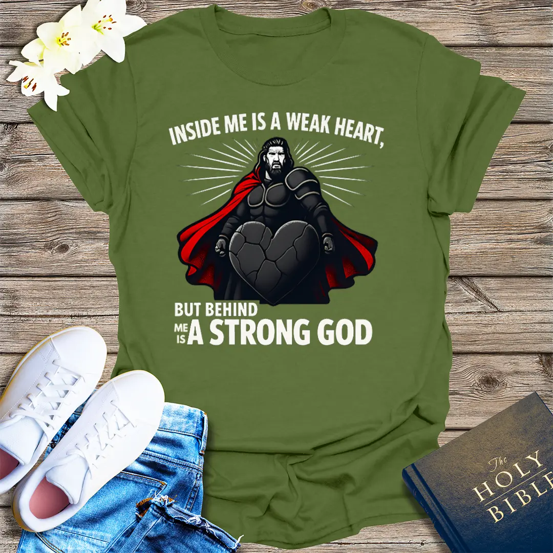 Strong God Warrior T-Shirt - Military Green