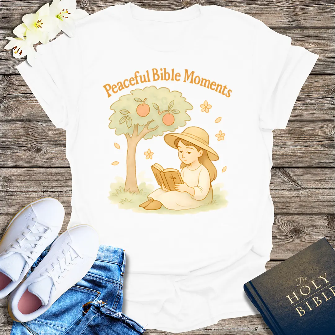 Peaceful Bible Moments T-Shirt - White