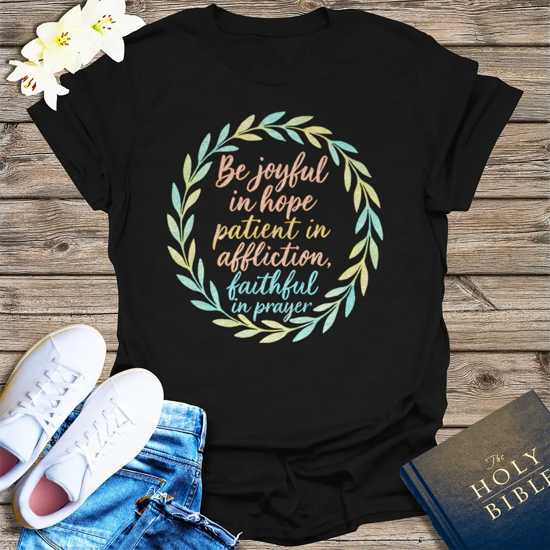 Joyful in Hope T-Shirt - Black