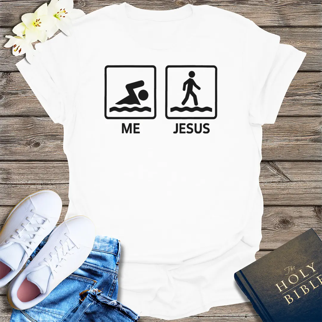 Me vs Jesus T-Shirt - White