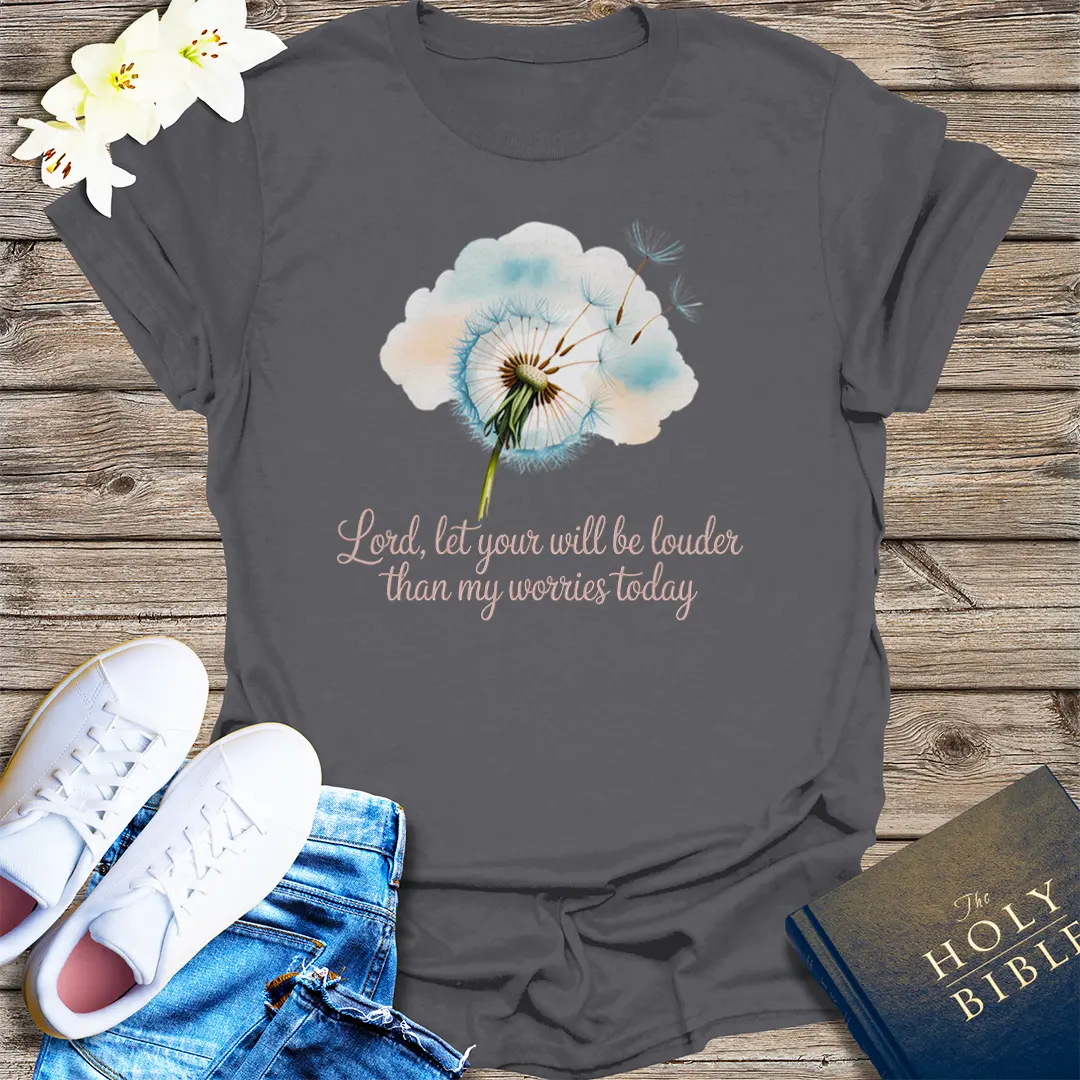 Louder Than My Worries T-Shirt - Charcoal