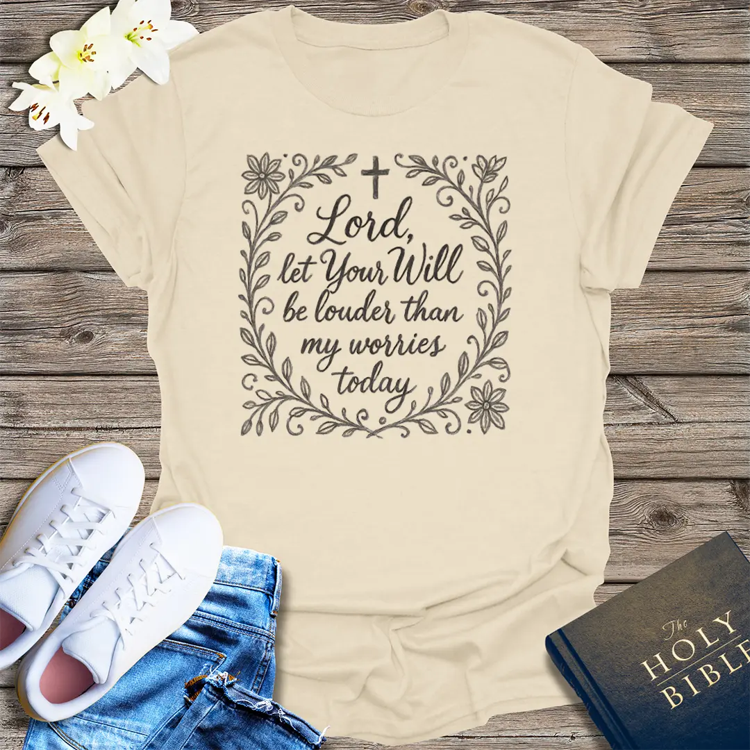 Louder Than My Worries T-Shirt - Natural