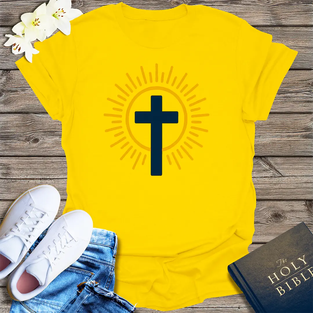 Radiant Cross T-Shirt - Daisy