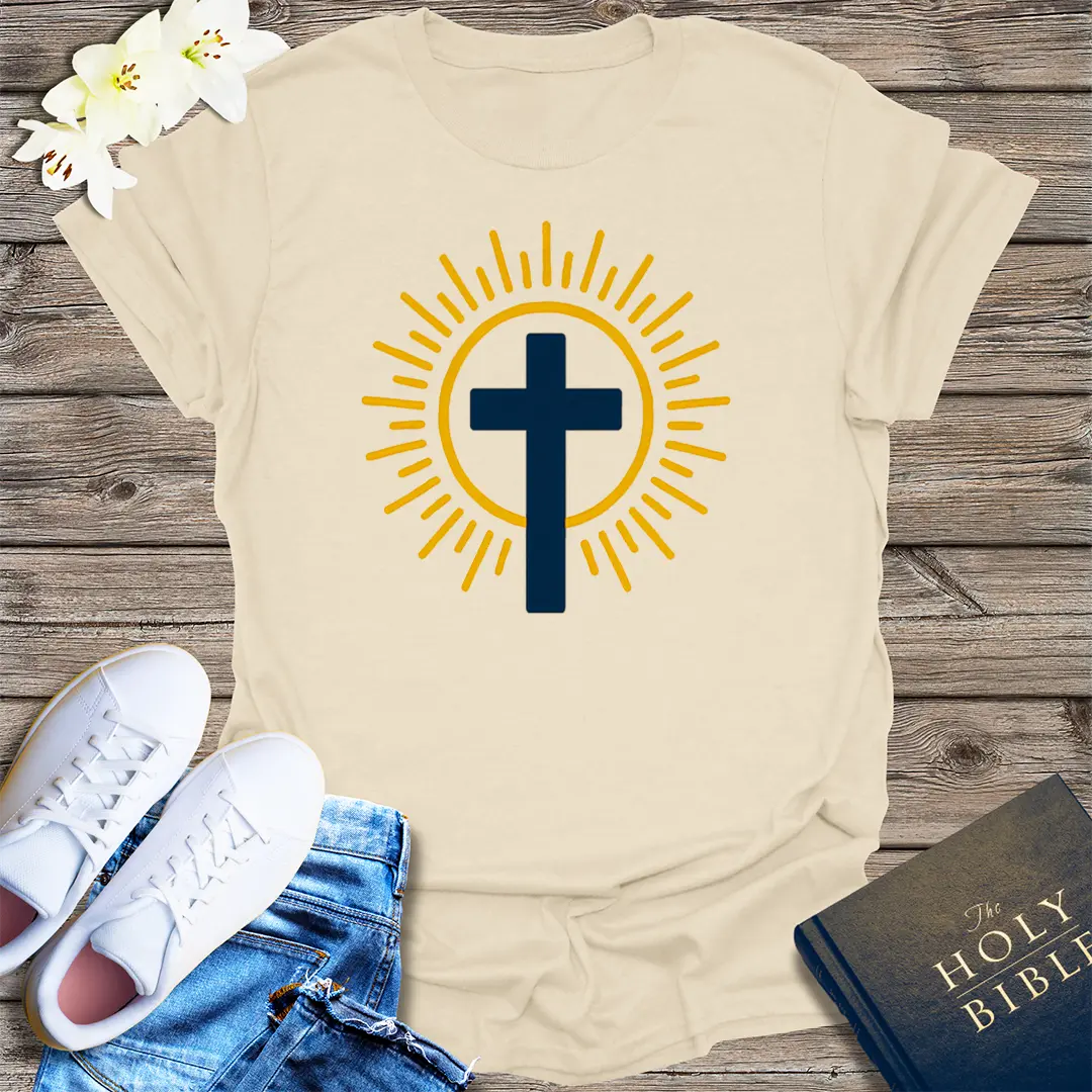 Radiant Cross T-Shirt - Natural