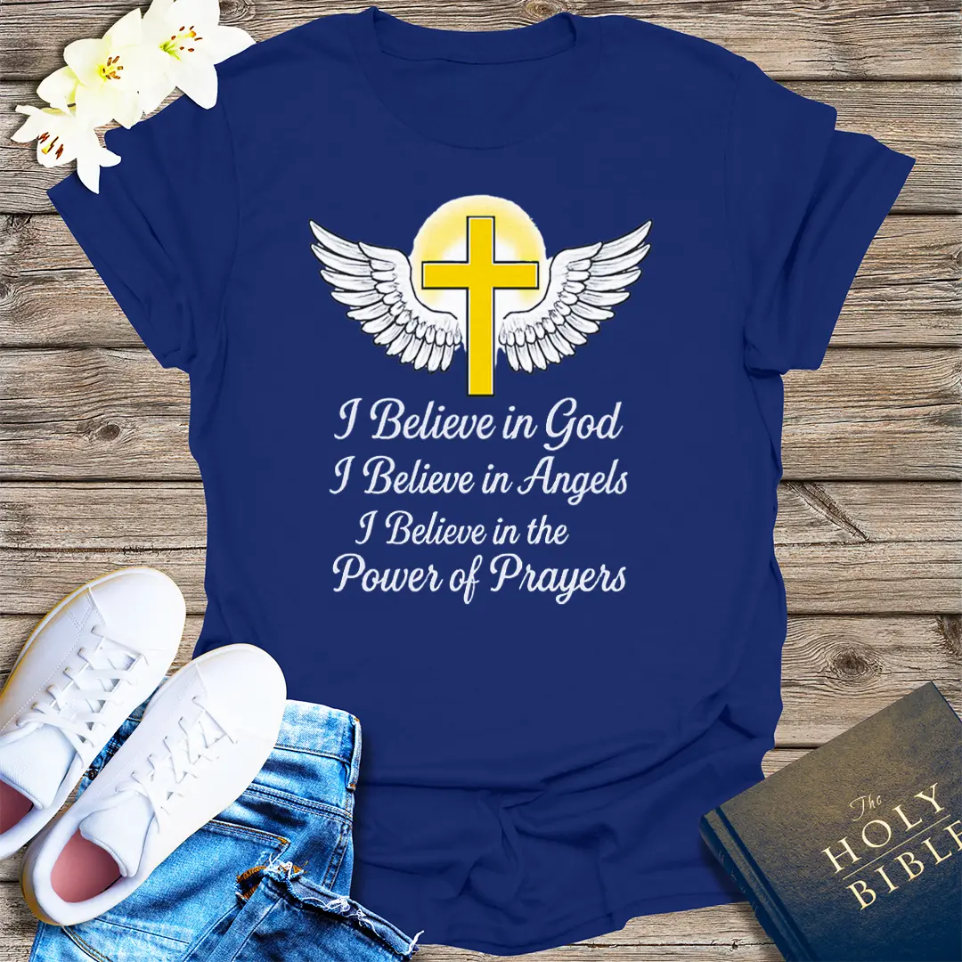 Faith and Angels T-Shirt - Navy