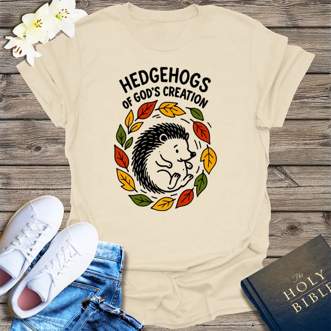 Hedgehogs of God's Creation T-Shirt - Natural