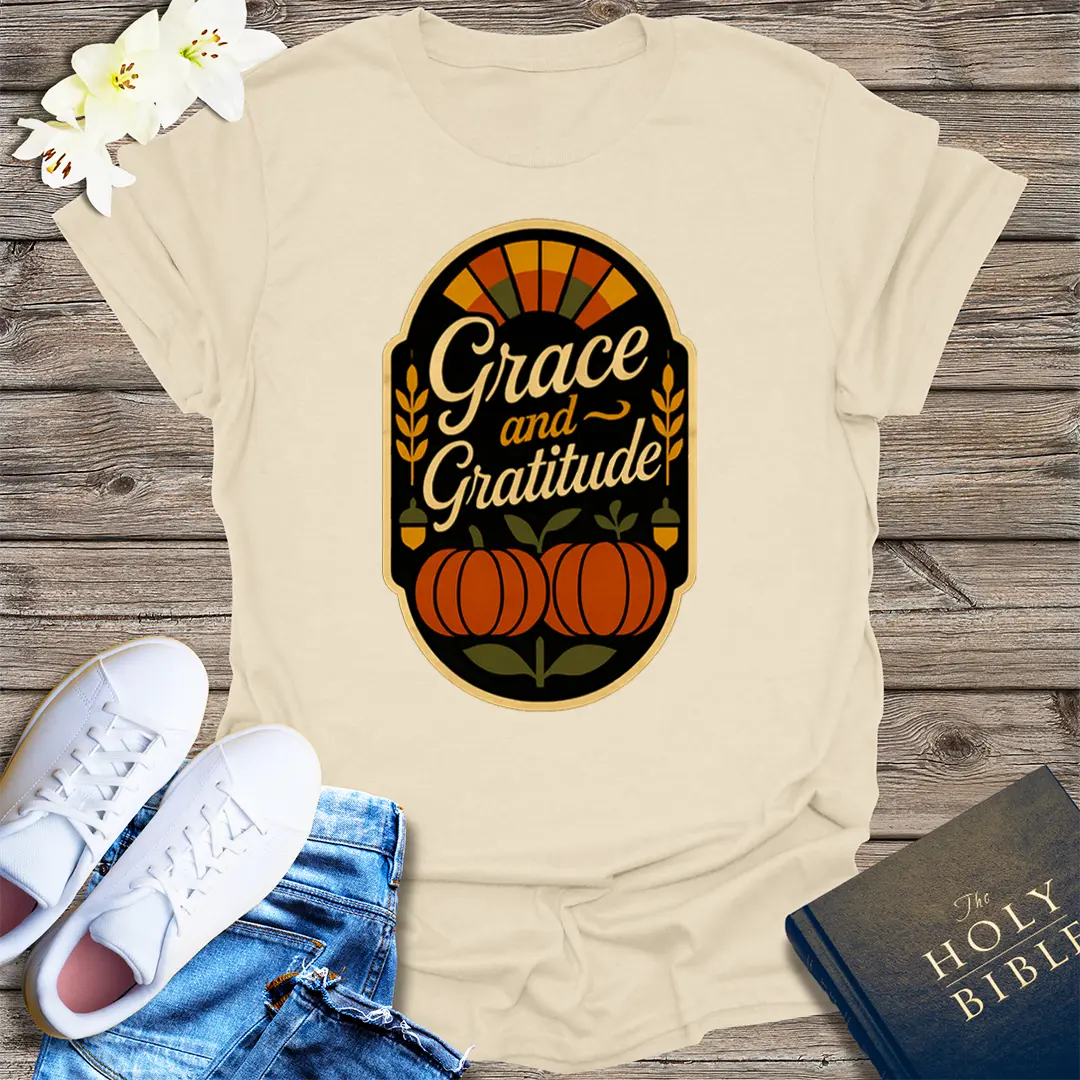 Grace and Gratitude T-Shirt - Natural