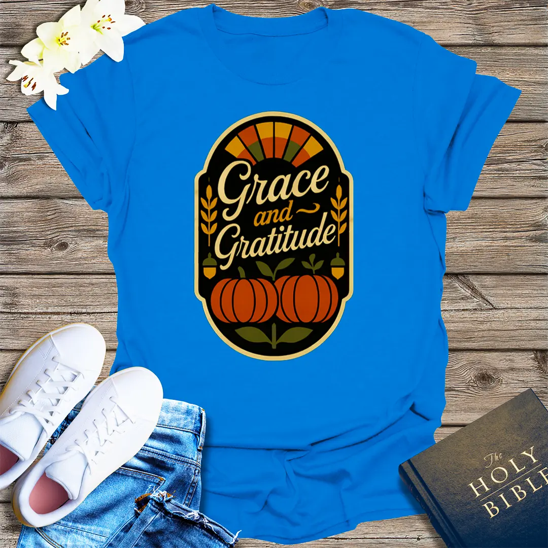 Grace and Gratitude T-Shirt - Royal