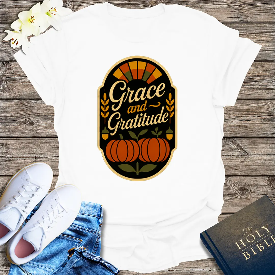 Grace and Gratitude T-Shirt - White