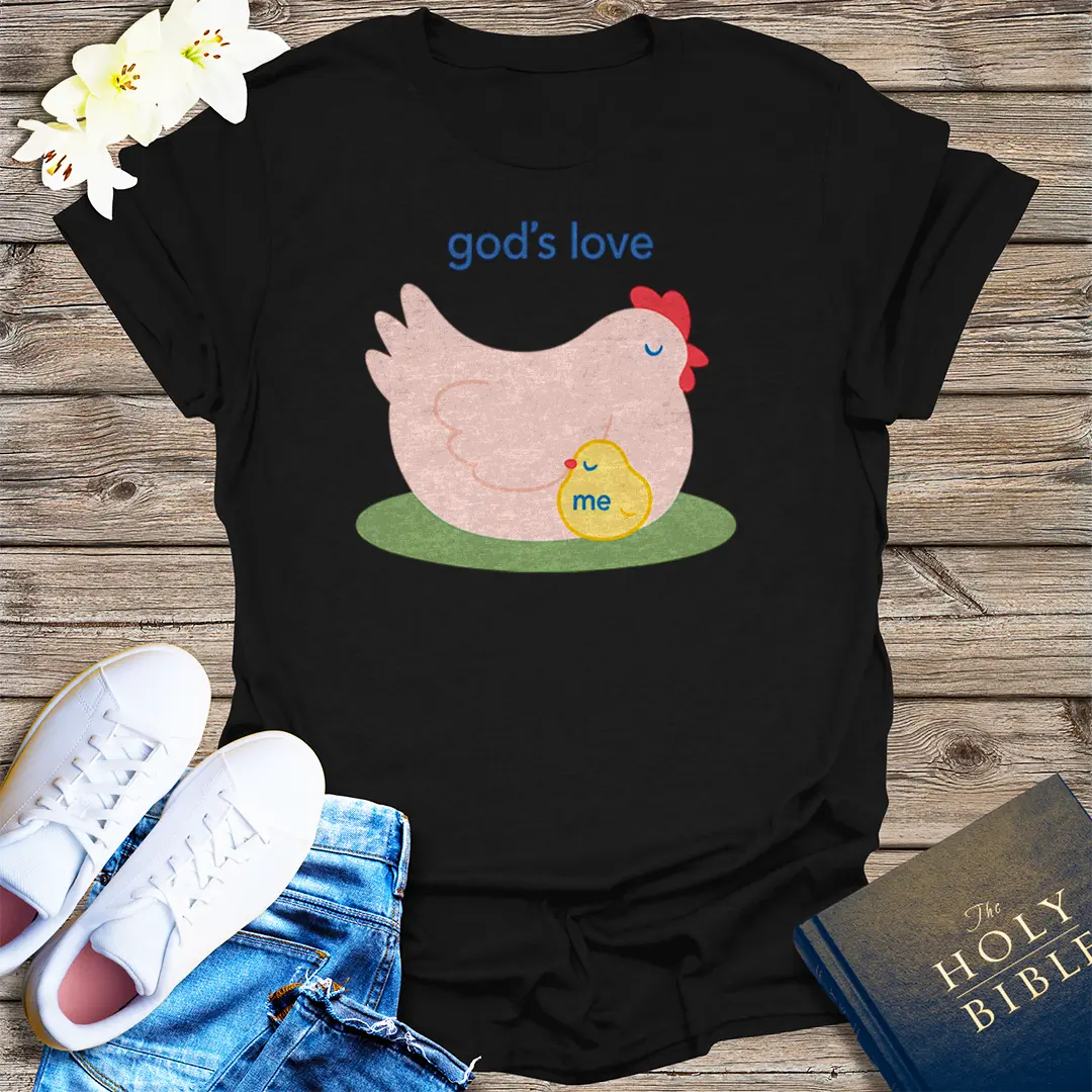 God's Love Hen T-Shirt - Black